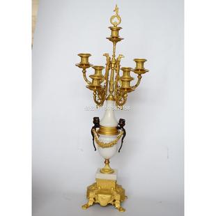 蜡台黄铜复古老式复古蜡烛台欧式古典家居壁炉条案灯台 单只价