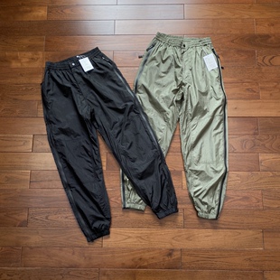 双侧拉链男女情侣束脚运动休闲长裤 日系3M反光尼龙压胶 机能防水