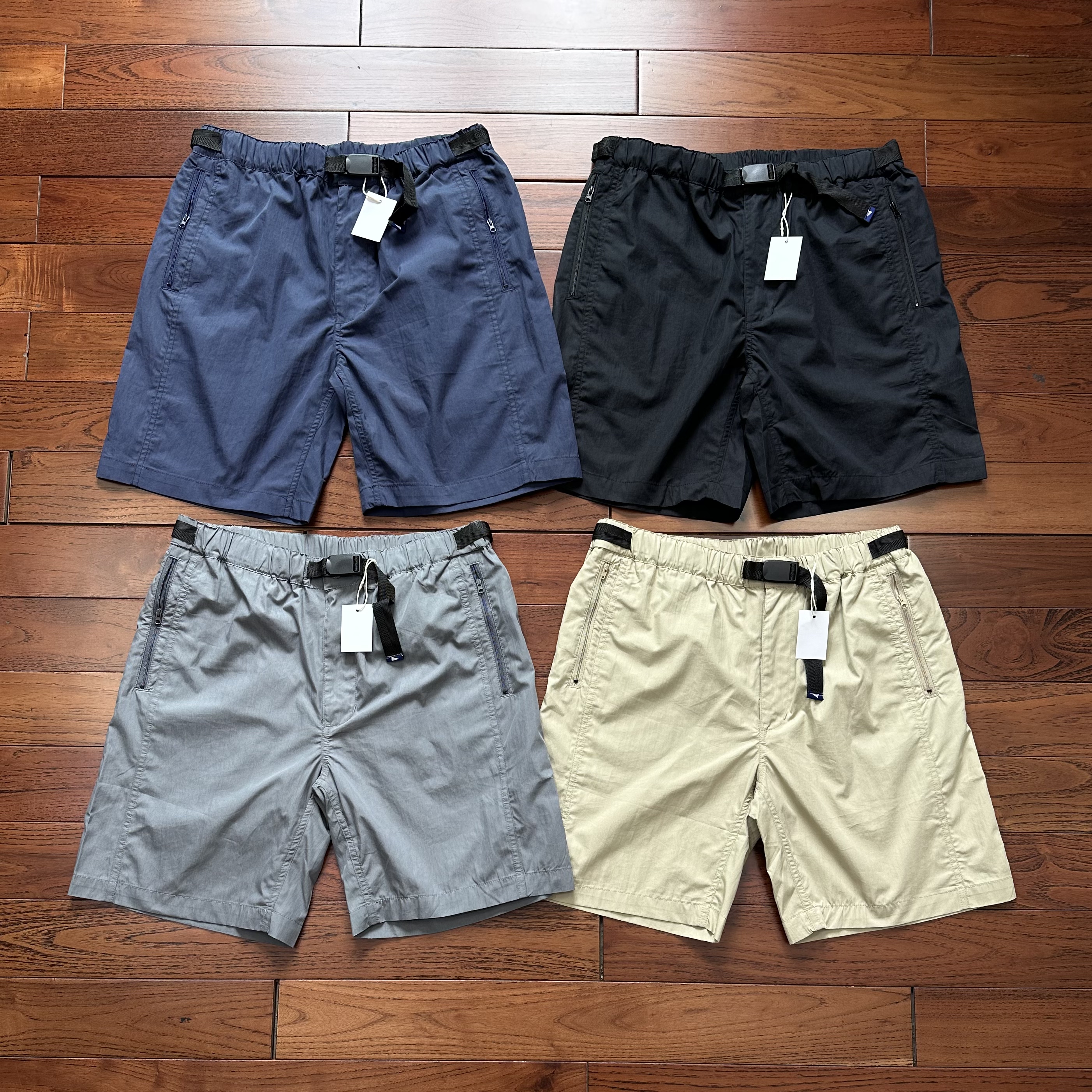 日系小众 Pilgrim Surf+Supply 三角标男女情侣卡扣腰带休闲短裤