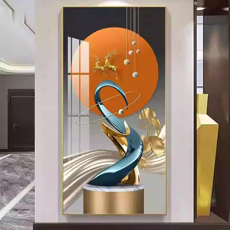 入门玄关走廊过道自粘装饰画