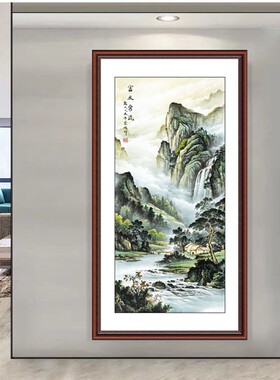 中式玄关贴画自粘入户走廊装饰