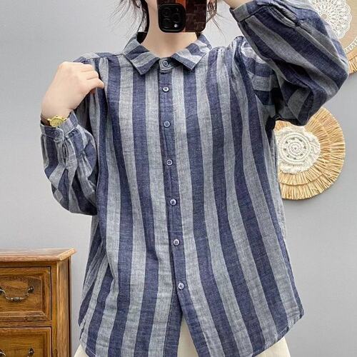 l51春秋装妈妈装纯棉长袖衬衫休闲打底衫a91中老年女衬衣妇女外套