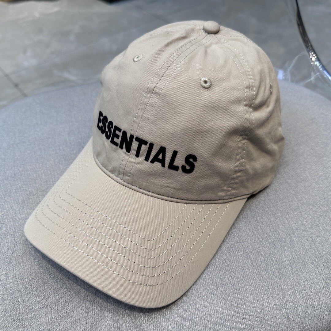Nueva impresión de letras ESSENTIALS Fog material de lavado techo suave marca de moda ajustable gorra de béisbol gorras de verano