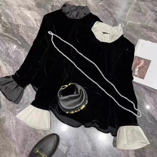 YS2 LC优雅气质真丝百搭时尚 含100真丝 小衫 显瘦长袖