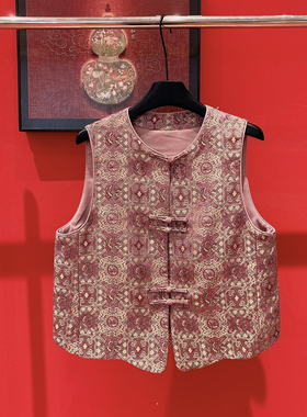 LC26年早春设计感优雅气质盘扣提花马甲YS3-xx7977