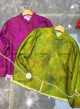 LC-上新极简大牌老钱新中式双面穿提花盘扣短外套YS3-t563