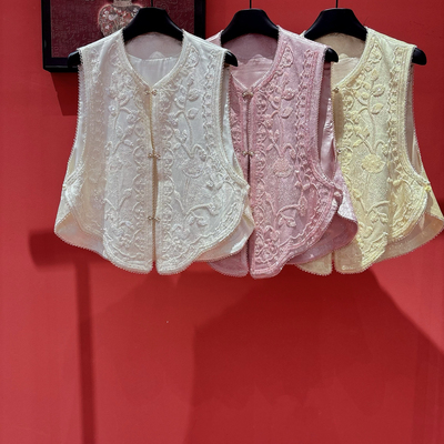 LC26年早春重磅钉珠刺绣优雅气质马甲xx7872