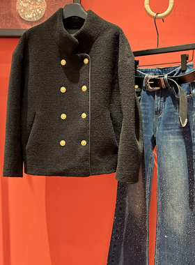 LC极简风小众设计双排扣短外套YS2-xx7817