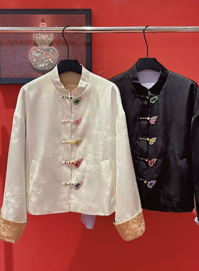 LC26年早春早春上新奢华葫芦钉珠刺绣气质显瘦短外套xx8080