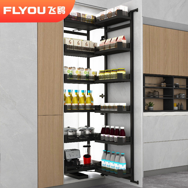 厨房橱柜大怪物高柜高深连动拉篮抽屉式调味篮零食饮料调料收纳