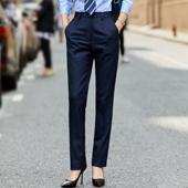 银行工作服黑裤 高端藏蓝色职业西裤 裤 直筒男女春秋西装 子 弹力大码