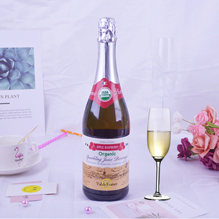 法国沃迪安树莓味无醇婚庆气泡女士起泡酒诺曼底无酒精苹果汁包邮