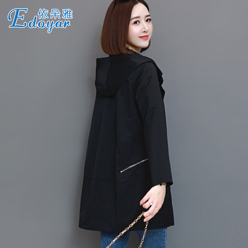 风衣女中长款2020年新款春秋季大衣宽松大码休闲百搭纯棉初秋外套