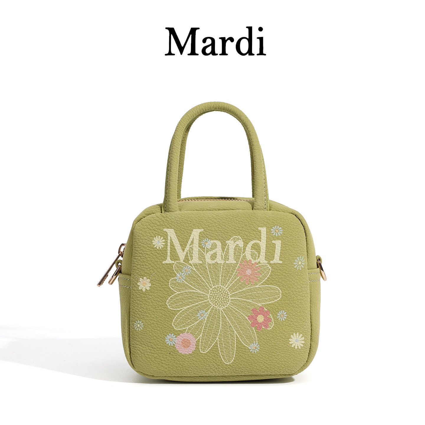 【MARDI官方】夏日清新小雏菊印花软皮质感可调节手提单肩包女士