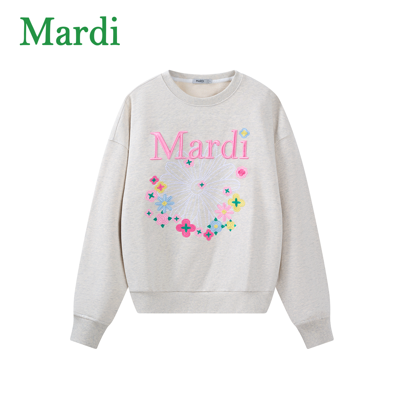 MARDI官方正品秋冬新款经典小雏菊ins风刺绣卫衣女士秋季上衣