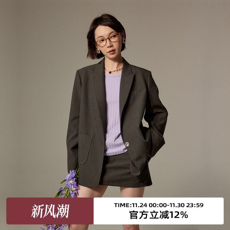 omont蛋挞家常规长袖西装