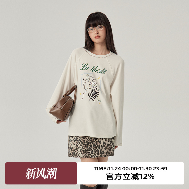 omont蛋挞家长袖宽松休闲厚