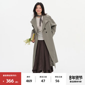 omont蛋挞家复古立领宽松慵懒长款 风衣外套 20点新品 9折