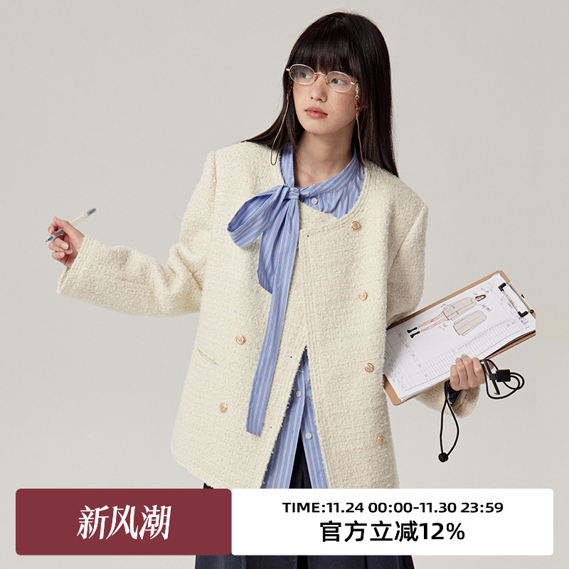 omont蛋挞家小香风短外套