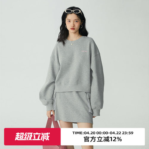 omont宽松小个子短款卫衣