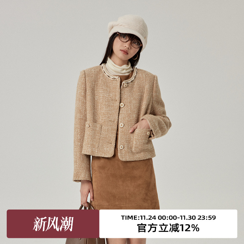 omont蛋挞家小香风短外套