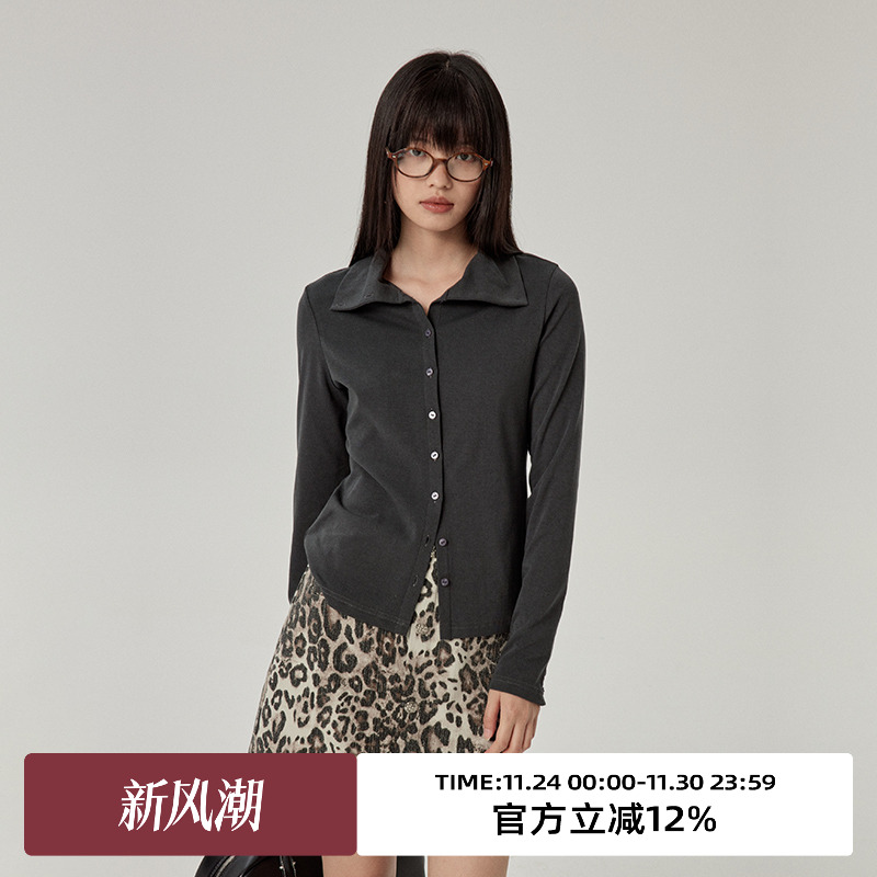 omont蛋挞家长袖复古厚