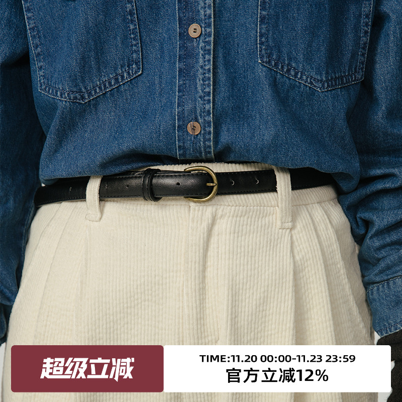 omont蛋挞家休闲针扣做旧感pu