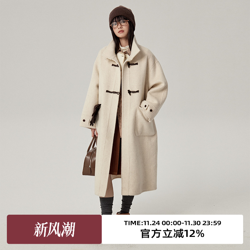 omont蛋挞家中长毛呢外套