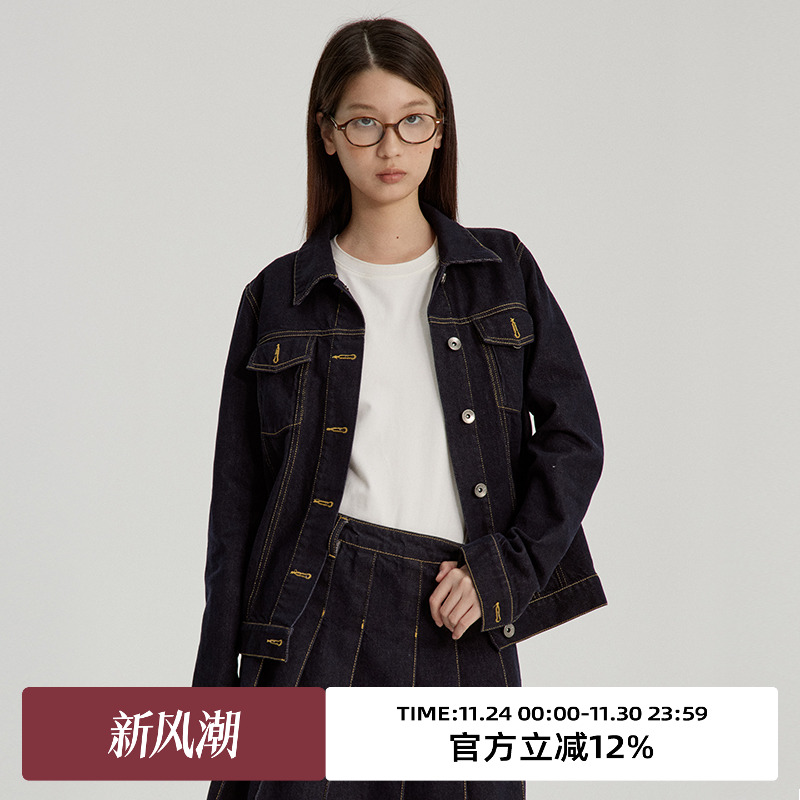 omont蛋挞家复古短外套