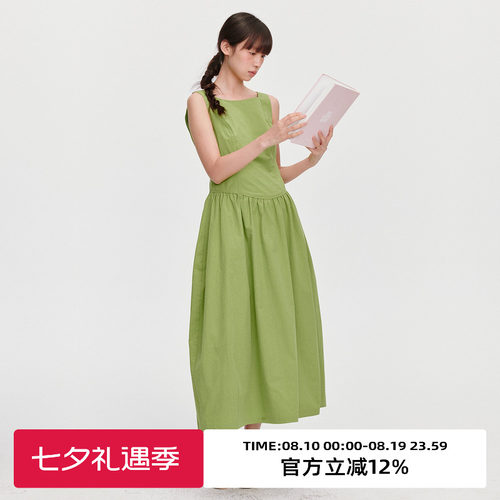 无袖/花苞型下摆/X型/背心连衣裙
