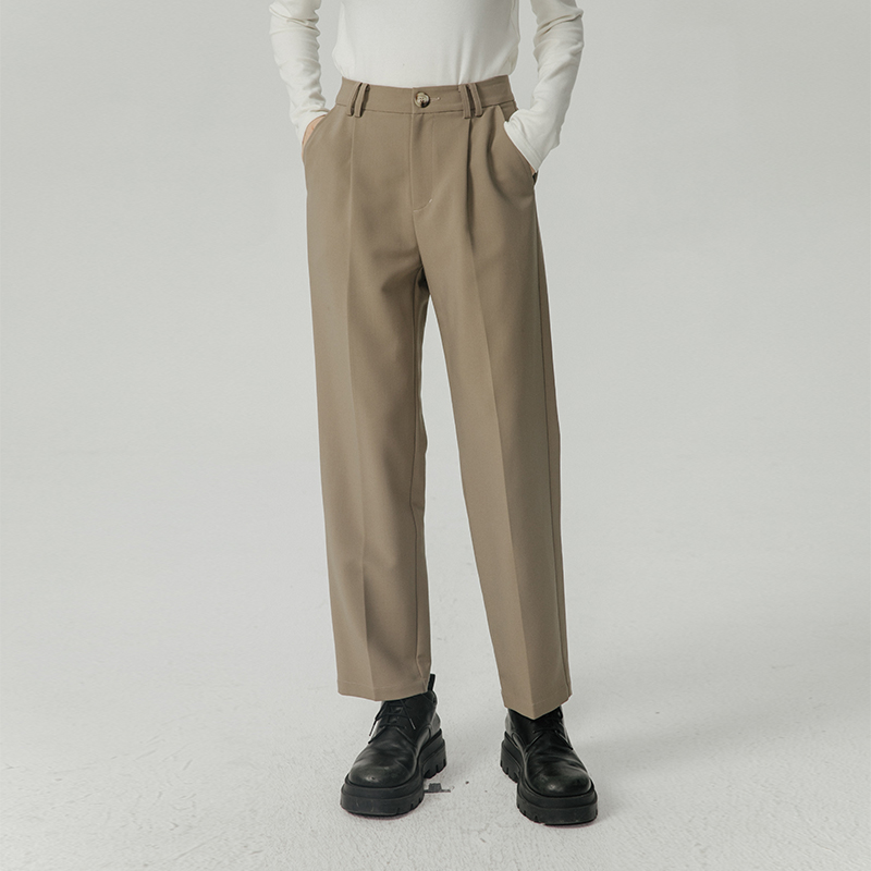 高腰直筒西装裤烟管裤长裤omont