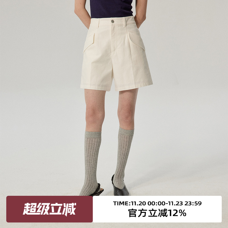 omont蛋挞家高腰休闲短裤