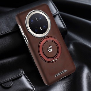高端商务皮革360旋转磁吸支架适用华为mate70手机壳全包mate60pro 皮革保护套mate60简约防摔70pro高级R63男