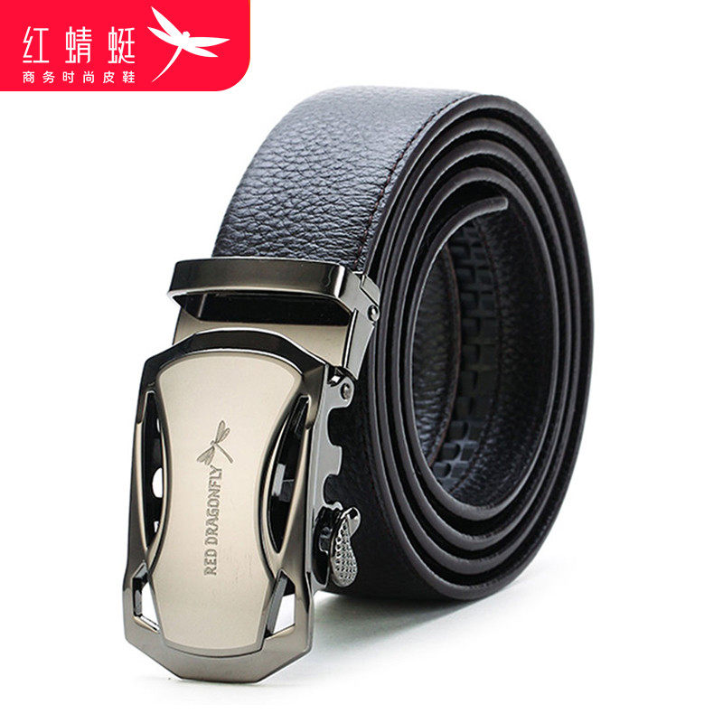红蜻蜓皮带男韩版百搭牛皮中青年腰带自动扣商务休闲真皮裤带正品|ruв категории Аксессуары, пояс/пояс/пояс - от Buy2taobao.com для оказания профессиональной услуги покупки агента Taobao
