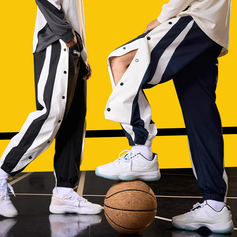 全开扣秒脱排扣裤送假两件短裤