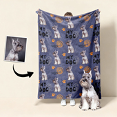 宠物头像珊瑚绒毛毯定制个性 化狗狗猫咪图案空调毯午休盖毯午睡毯