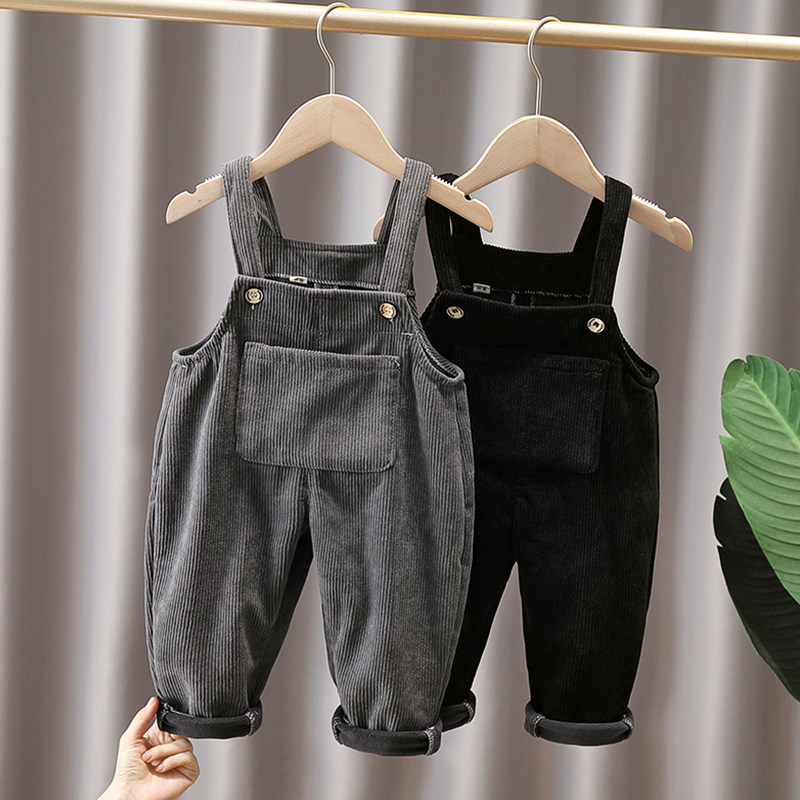 男童加绒加厚背带裤冬季2025新款百搭儿童灯芯绒裤子宝宝长裤口袋,童装/婴儿装/亲子装,裤子,淘宝优惠券,粉丝福利购,淘宝优惠卷