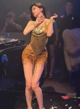 性感夜店蹦迪裙裤流苏亮片演出服