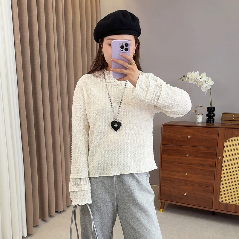 设计感2025秋季新款大码打底衫