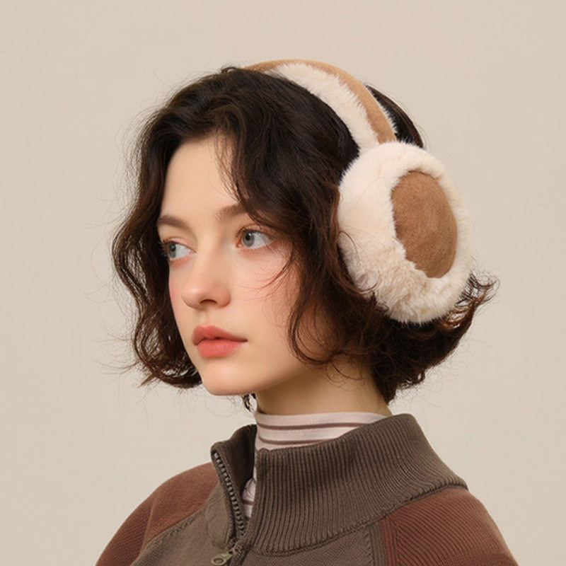 可爱女士秋冬款麂皮毛绒耳罩女韩版加绒加厚保暖耳套骑行御寒护耳