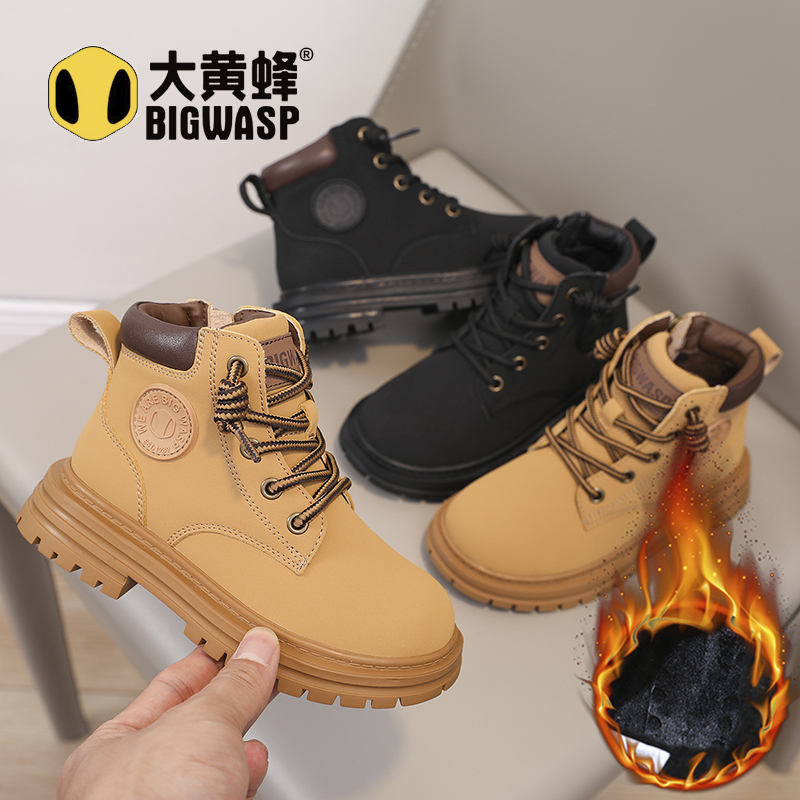 大黄蜂2025冬季新款保暖马丁靴