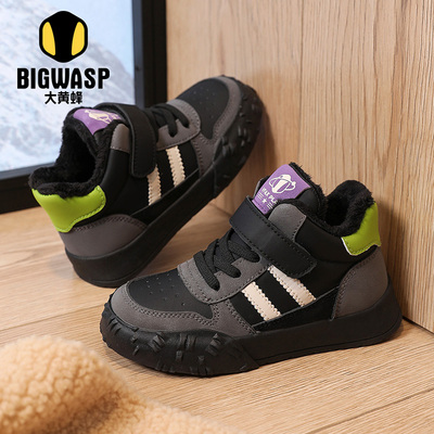 大黄蜂女童运动鞋2025年冬季棉鞋