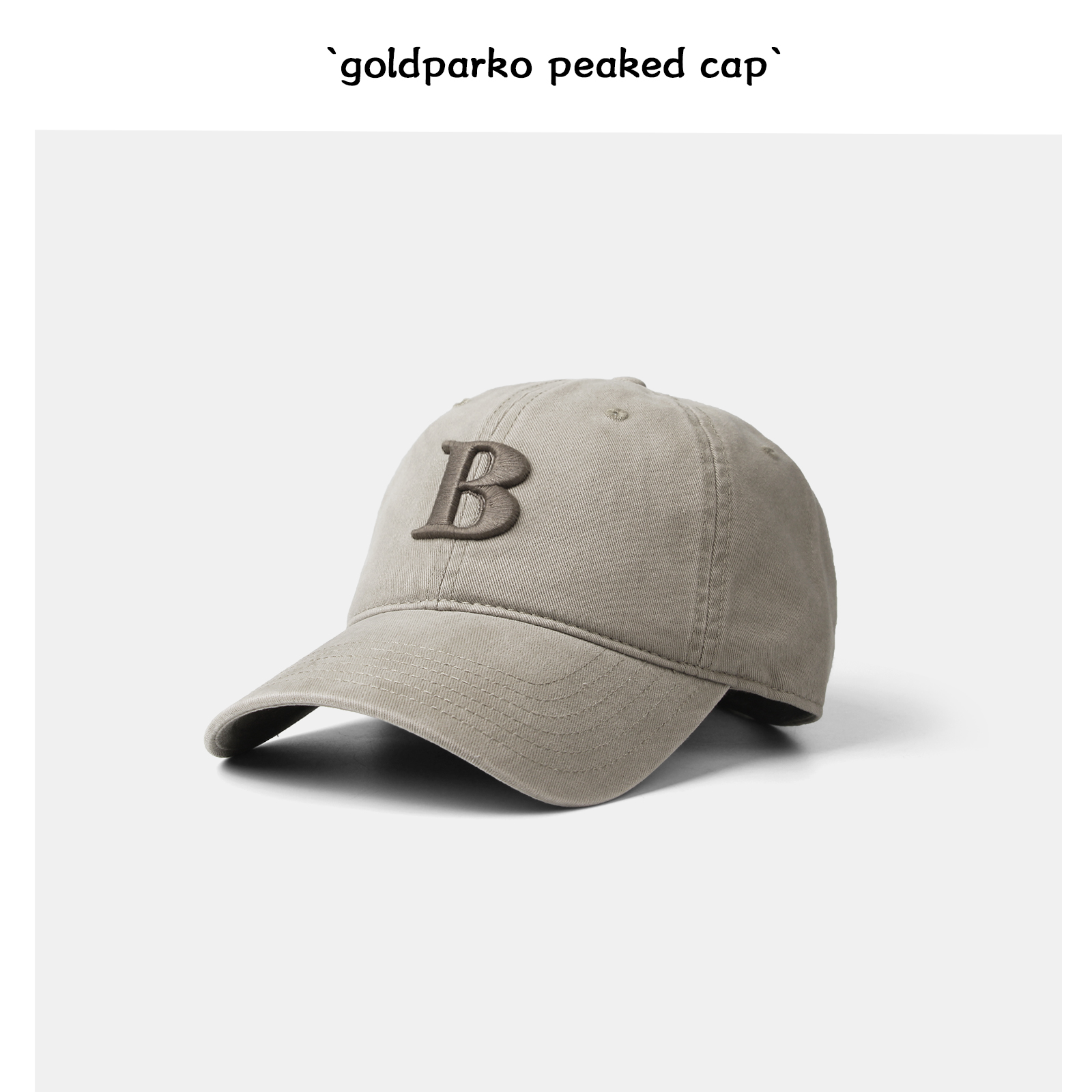 金柏高刺绣B标鸭舌帽男女2024