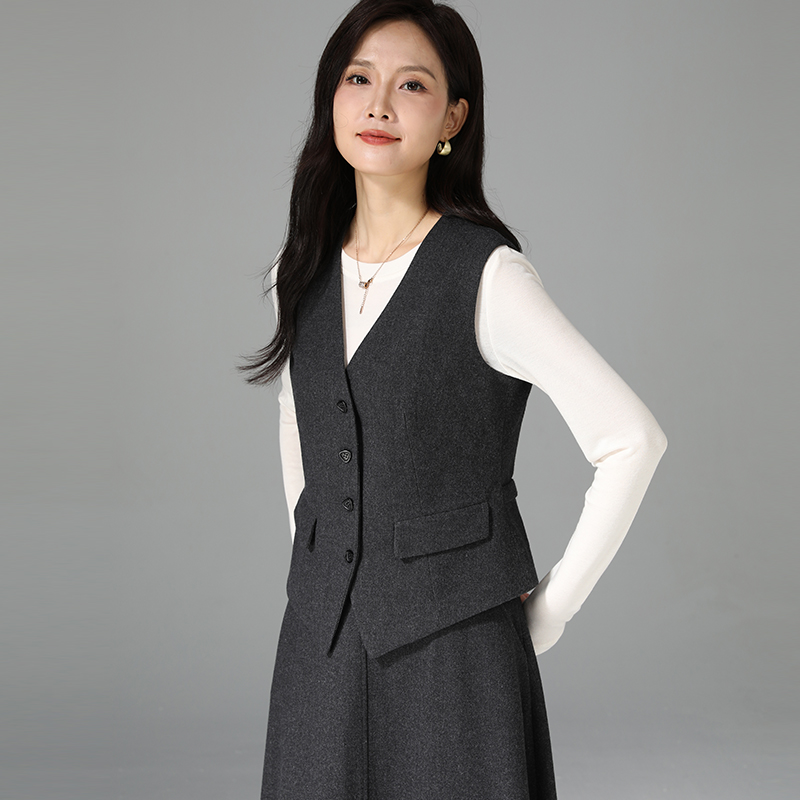 小个子西装马甲女无袖坎肩