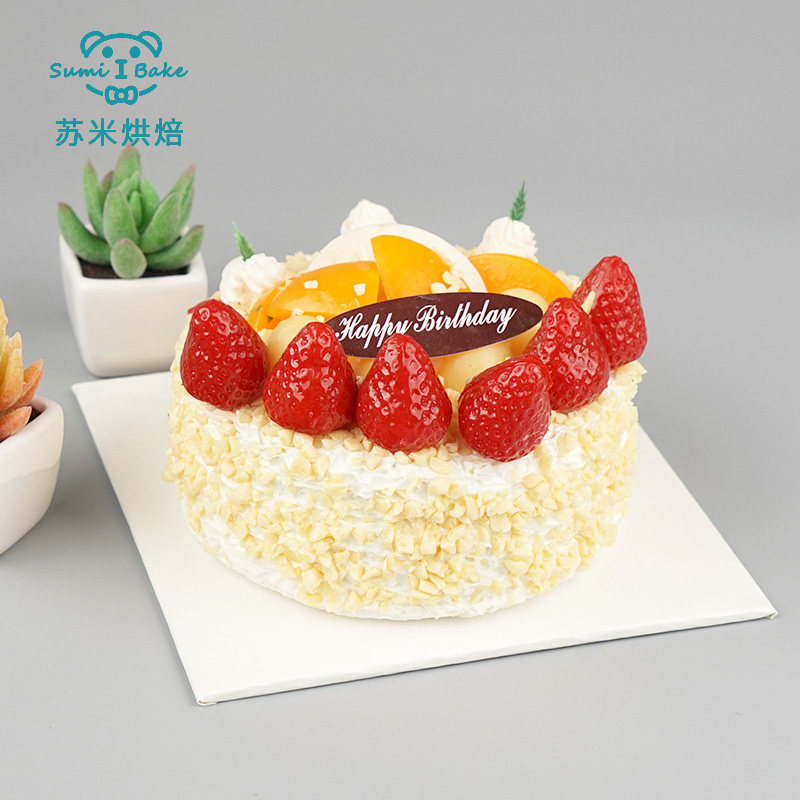 加厚瓦楞生日蛋糕4寸垫子纸托图片