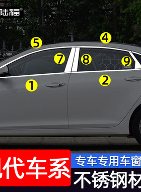 现代瑞纳名图悦纳不锈钢车窗饰条
