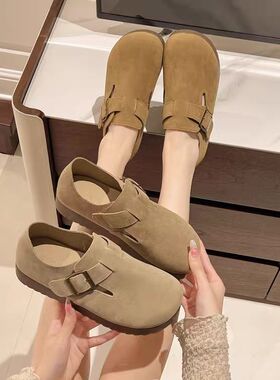 2025新款厚底勃肯女鞋复古博肯一脚蹬鞋子时尚超软百搭单鞋