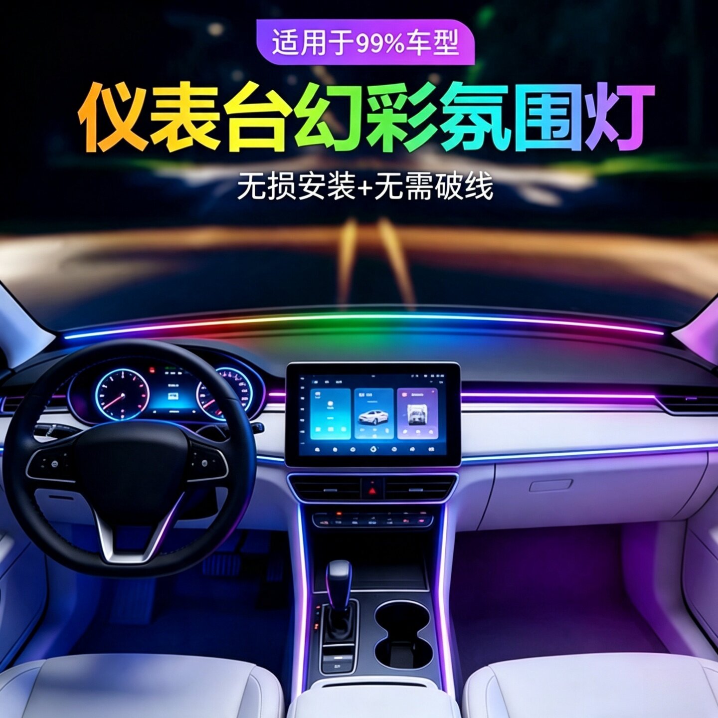 自己能装的氛围灯内饰改造黑科技图片