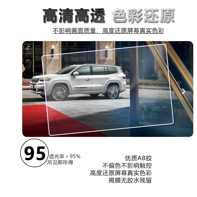 导航钢化玻璃膜中控显示屏