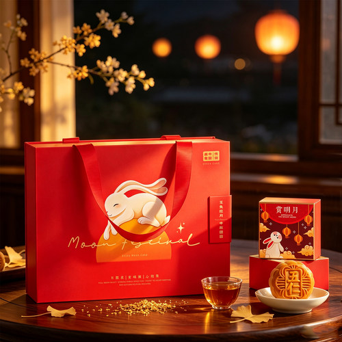 中秋月饼包装盒6/8粒手提月饼盒